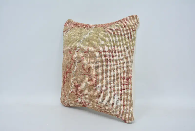 Kilim Pillow, Anatolian Pillow Case, 12x12 Beige Pillow Sham, Colorful Pillow Case, Pillow Sham, Pillow for Couch, Interior Designer Pillow - 4