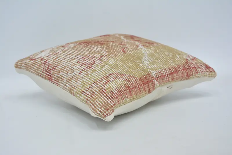Kilim Pillow, Anatolian Pillow Case, 12x12 Beige Pillow Sham, Colorful Pillow Case, Pillow Sham, Pillow for Couch, Interior Designer Pillow - 6