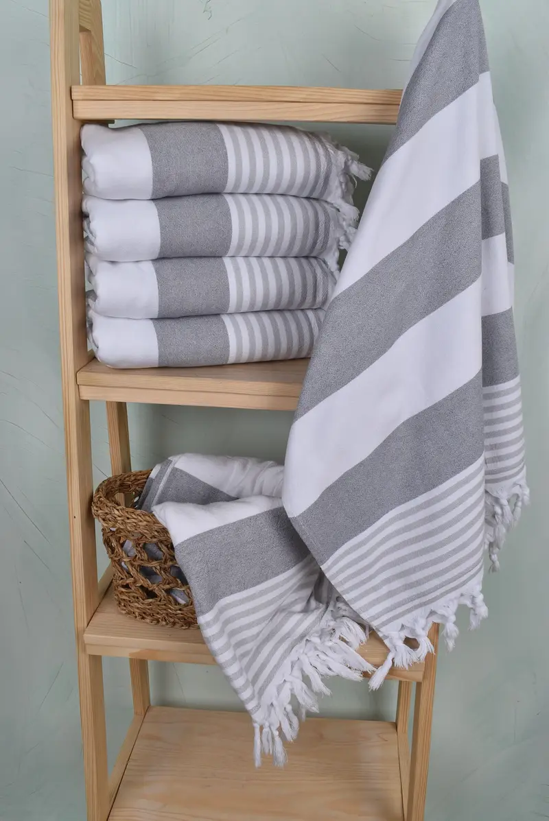 68x36 Cotton Striped Terry Towel, Bridesmaid Gift, Wedding Shower Gift, Bulk Order Towel, Custom Wedding Towel, Custom Wedding Gift, Gifts For Him - 3