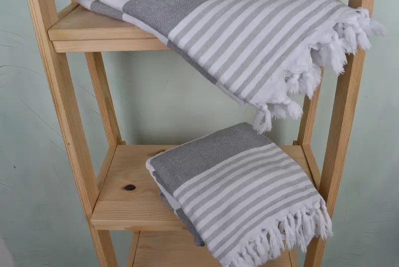 68x36 Cotton Striped Terry Towel, Bridesmaid Gift, Wedding Shower Gift, Bulk Order Towel, Custom Wedding Towel, Custom Wedding Gift, Gifts For Him - 5