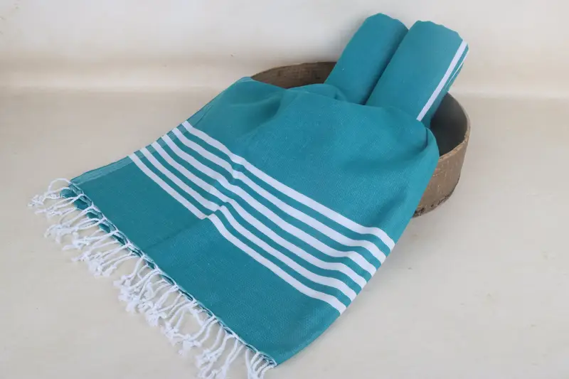 Lightweight towel, 70x40 Cotton Striped Towel, Luxury Turkish peshtemal beach towel, Guest Towel, Beach towel, Gift For Boyfriend, Hammam towel - 6