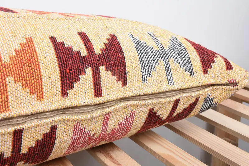 Home Decor Pillow, 16x43 Pink Cushion Case, Kilim Pillow Cover, Bed Cushion Cover, Ethnical Kilim Rug Pillow, Seat Cushion, Cushion - 7