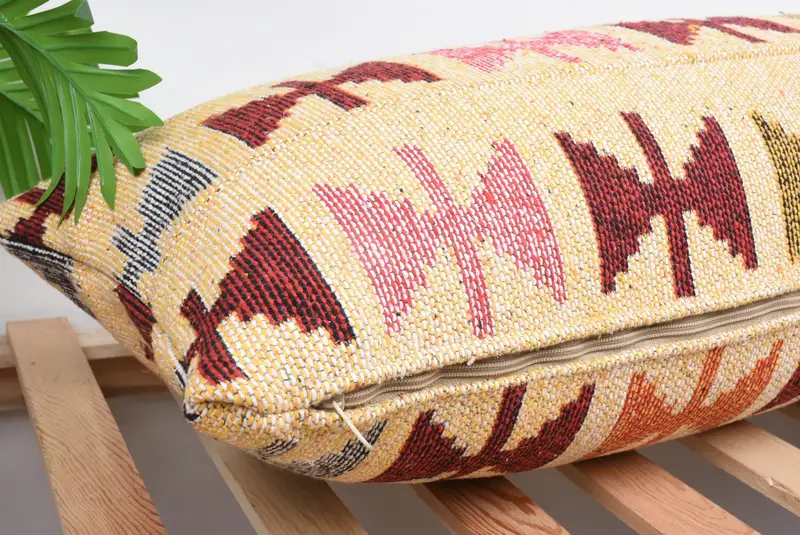 Home Decor Pillow, 16x43 Pink Cushion Case, Kilim Pillow Cover, Bed Cushion Cover, Ethnical Kilim Rug Pillow, Seat Cushion, Cushion - 6