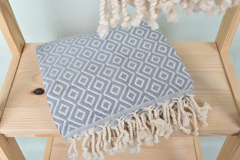 Absorbent Turkish towel, Gift For Mom, Sand-Resistant Peshtemal, 70x40 Cotton Diamond Towel, Sand-free towel, Custom Wedding Gift, Custom Bath Towel - 5