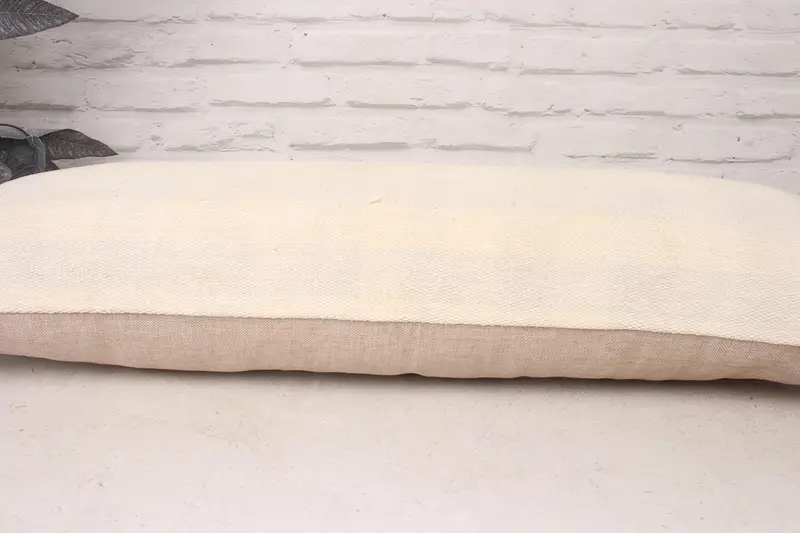 Boho Pillow, 12x36 White Pillow, Nautical Throw Cushion, Cushion, Ethnical Kilim Rug Pillow, Square Throw Pillow, Throw Kilim Pillow - 5