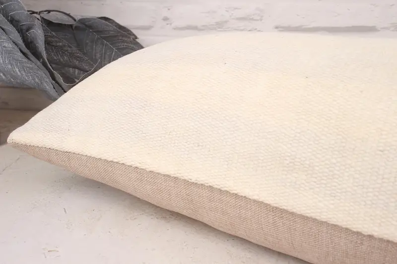 Boho Pillow, 12x36 White Pillow, Nautical Throw Cushion, Cushion, Ethnical Kilim Rug Pillow, Square Throw Pillow, Throw Kilim Pillow - 6