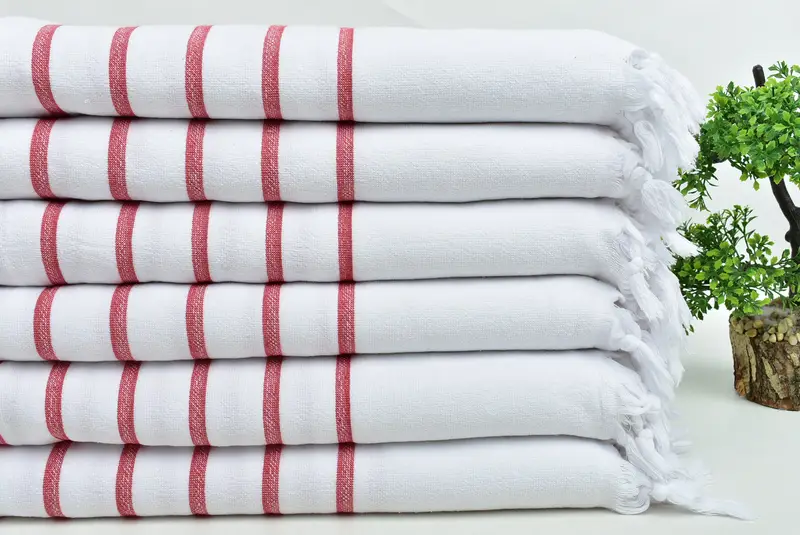 Bridesmaid Gift, Girl Trip Party Favor, Embroidered Beach Towel, Handmade Gift, 64x40 Cotton Striped Terry Towel, Bathroom Towel, Bachelor Gifts - 3