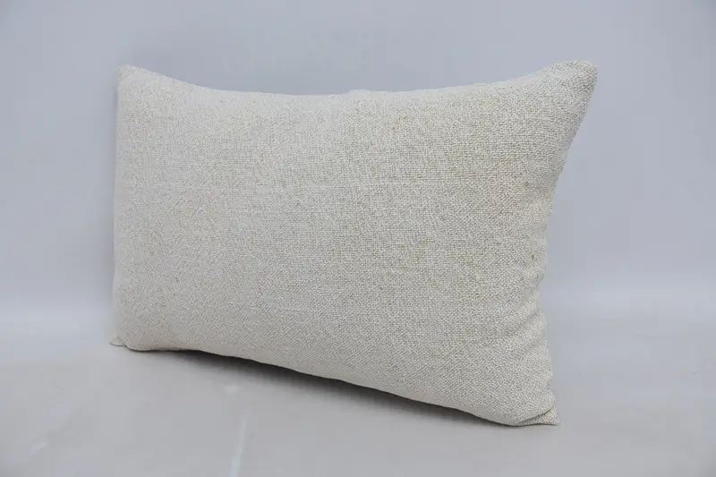 Farmhouse Pillow Cover, Kilim Pillow Cover, Cushion Case, Home Decor Pillow, Boho Pillow Sham Cover, 16x24 White Cushion Cover - 4