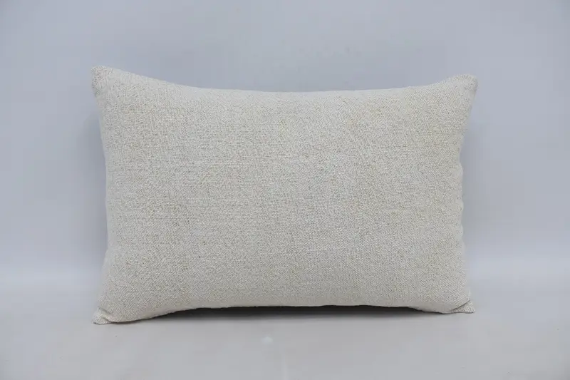 Farmhouse Pillow Cover, Kilim Pillow Cover, Cushion Case, Home Decor Pillow, Boho Pillow Sham Cover, 16x24 White Cushion Cover - 1