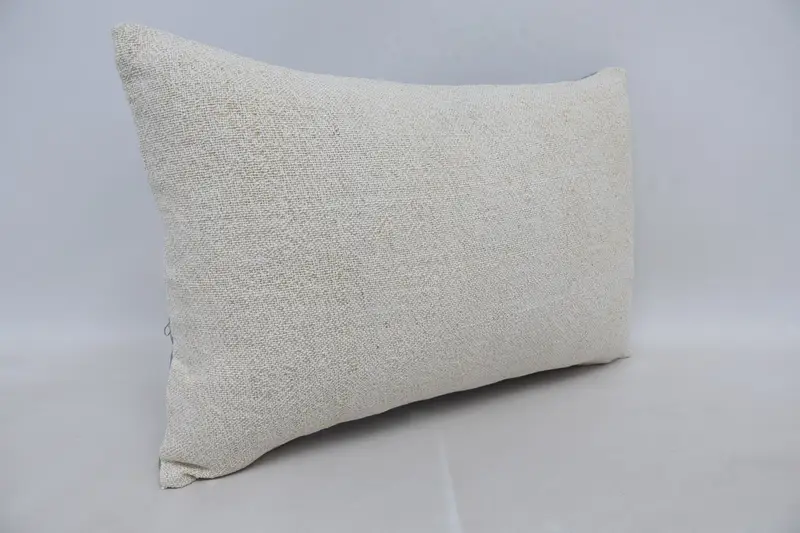 Farmhouse Pillow Cover, Kilim Pillow Cover, Cushion Case, Home Decor Pillow, Boho Pillow Sham Cover, 16x24 White Cushion Cover - 3