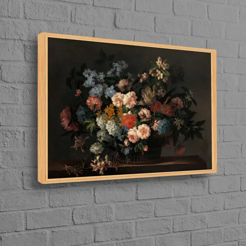 エレガントでモダンな花柄プリントキャンバス - 豪華な壁の装飾