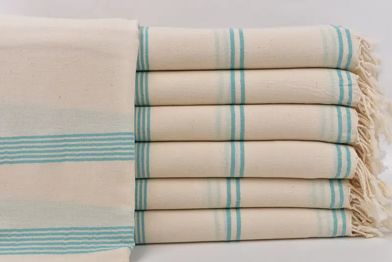 Bridesmaid Gifts Custom Dark Mint Striped Towel, 36x71 Inches