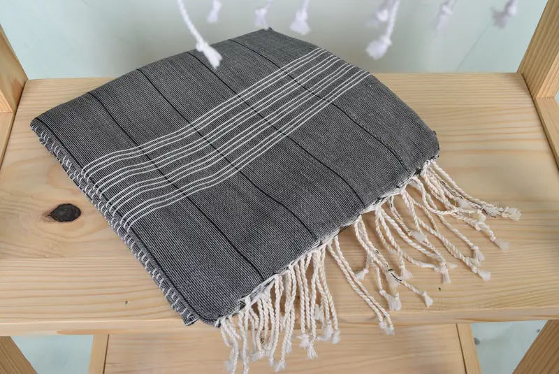 Luxury Beach Towel, Decorative Towel, Sand-resistant towel, 70x40 Cotton Striped Towel, Handmade Gift, Beach Towel Gift, Spa Towel, Bride Gift - 5