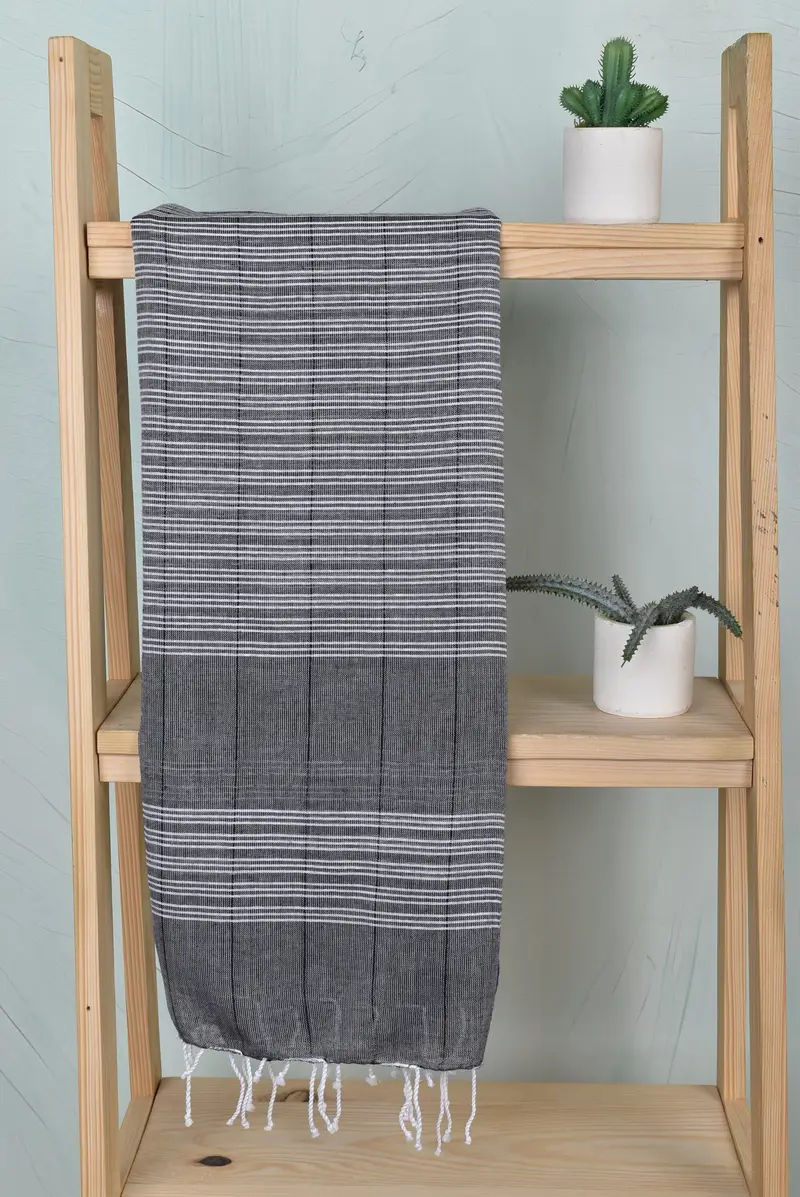Luxury Beach Towel, Decorative Towel, Sand-resistant towel, 70x40 Cotton Striped Towel, Handmade Gift, Beach Towel Gift, Spa Towel, Bride Gift - 8