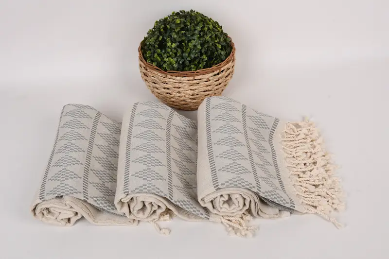 Thin towel, Xmas Gifts, Housewarming Gift, 70x36 Linen Kilim Design Towel, Yoga Towel, Holiday Towel, Embroidered Towel, Turkish Towel Monogram - 8