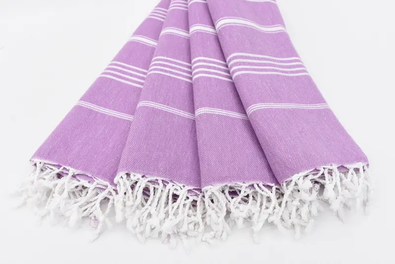 Mother Of The Groom Gift, Organic Cotton Damson Striped Towel, 70x40 Inches