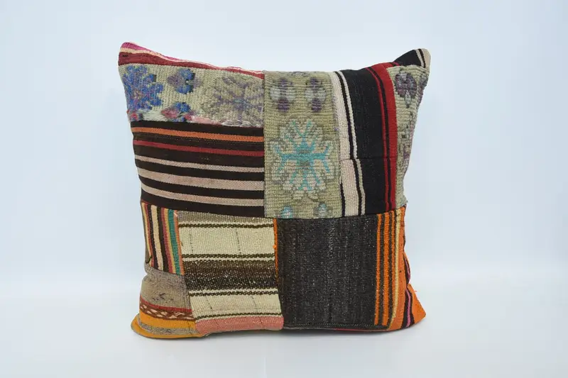Pillow Cover, 28x28 Brown Cushion, Interior Designer Pillow, Vintage Kilim Throw Pillow, Kilim Cushion Sham, Toss Cushion, Art Deco Cushion Cover - 1