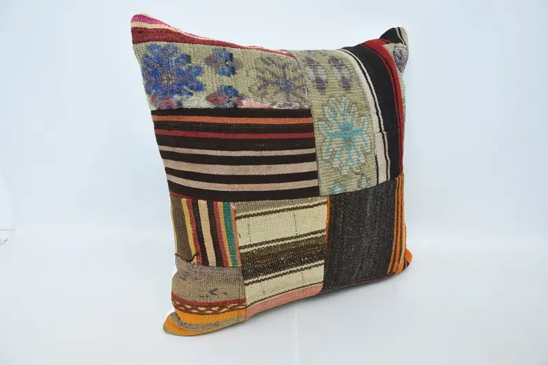 Pillow Cover, 28x28 Brown Cushion, Interior Designer Pillow, Vintage Kilim Throw Pillow, Kilim Cushion Sham, Toss Cushion, Art Deco Cushion Cover - 3
