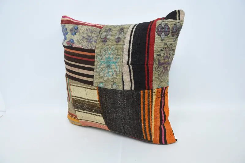 Pillow Cover, 28x28 Brown Cushion, Interior Designer Pillow, Vintage Kilim Throw Pillow, Kilim Cushion Sham, Toss Cushion, Art Deco Cushion Cover - 4