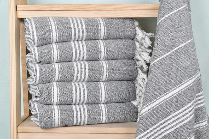 Bachelorette Party Gifts, Monogrammed Beach Towel, Turkish towel, Spooky Bachelorette Party Favors, 70x40 Cotton Striped Towel, Bathroom Towel - 2