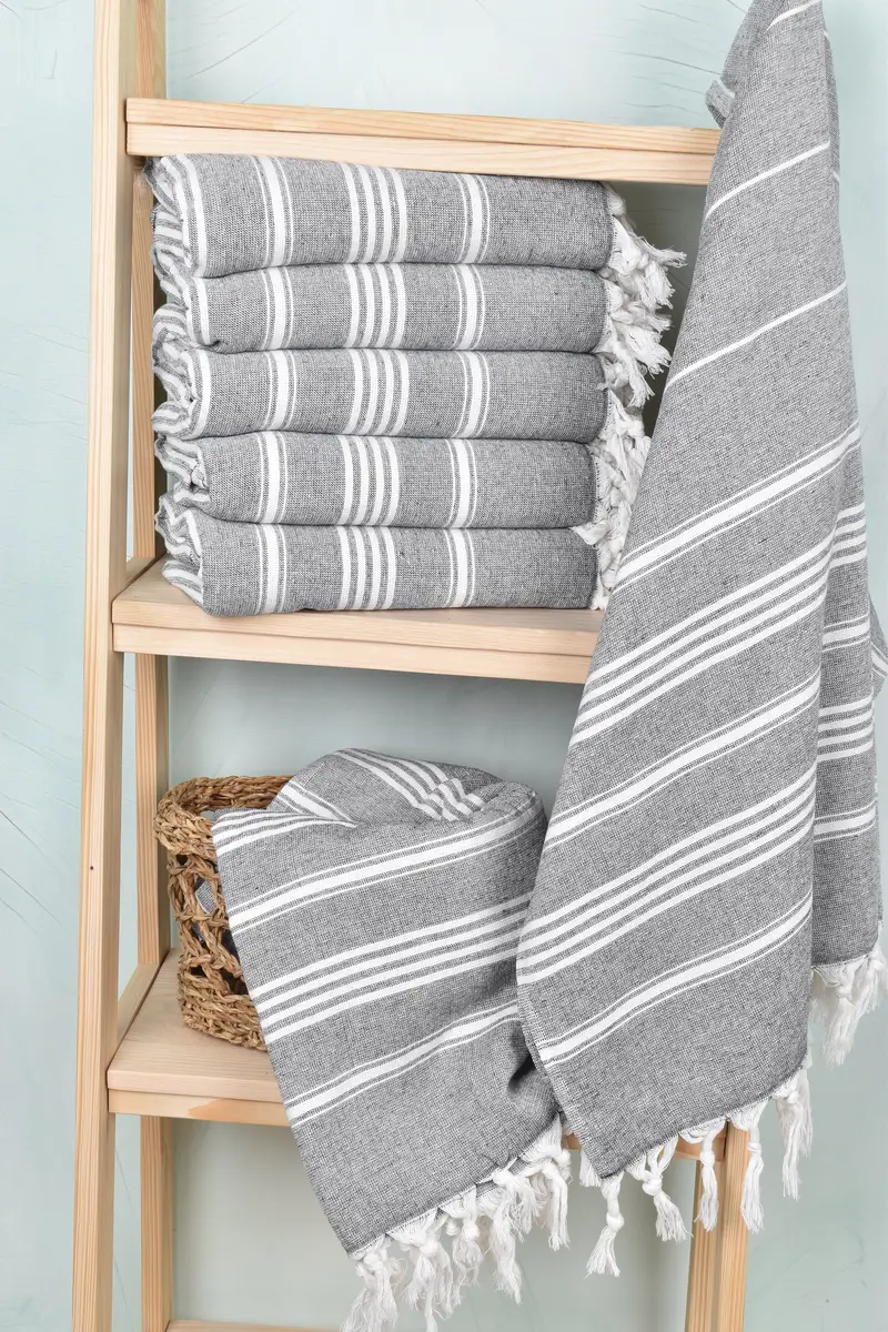Bachelorette Party Gifts, Monogrammed Beach Towel, Turkish towel, Spooky Bachelorette Party Favors, 70x40 Cotton Striped Towel, Bathroom Towel - 3