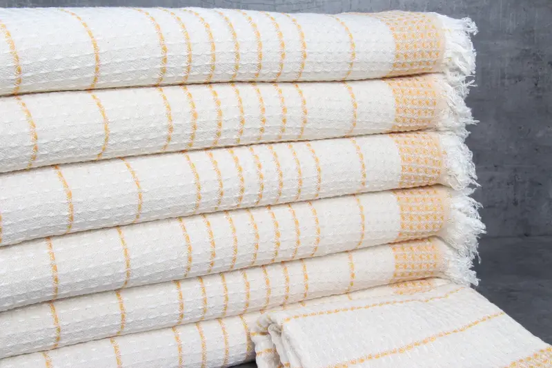 Turkish Tea Towel, Wedding Anniversary Gift, Monogram Kitchen Towel, Bachelorette Favor, Turkish Towel Hand Towel, 40x20 Cotton Waffle Towel - 2