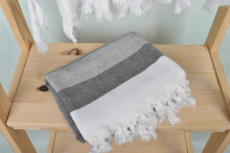 Gift For Mom, Personalized Turkish Towel, Cotton towel, Home Decor Gifts, Bachelorette Favors Beach, 68x40 Cotton Striped Towel, Spa Towel - 5