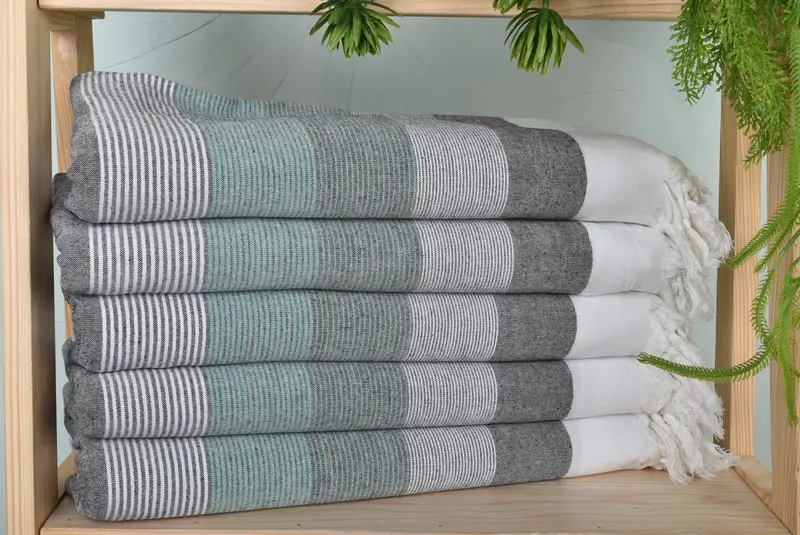Gift For Mom, Personalized Turkish Towel, Cotton towel, Home Decor Gifts, Bachelorette Favors Beach, 68x40 Cotton Striped Towel, Spa Towel - 1