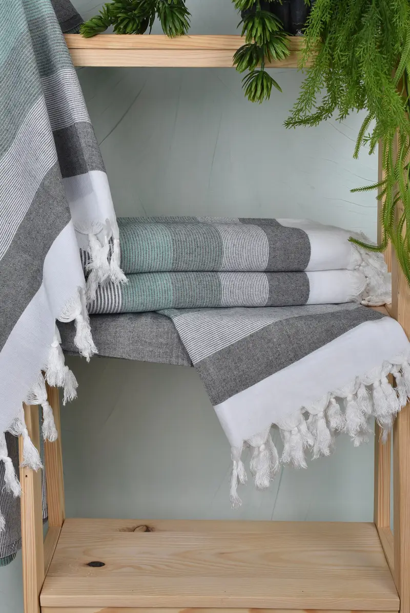 Gift For Mom, Personalized Turkish Towel, Cotton towel, Home Decor Gifts, Bachelorette Favors Beach, 68x40 Cotton Striped Towel, Spa Towel - 6