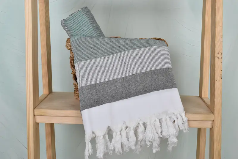 Gift For Mom, Personalized Turkish Towel, Cotton towel, Home Decor Gifts, Bachelorette Favors Beach, 68x40 Cotton Striped Towel, Spa Towel - 4