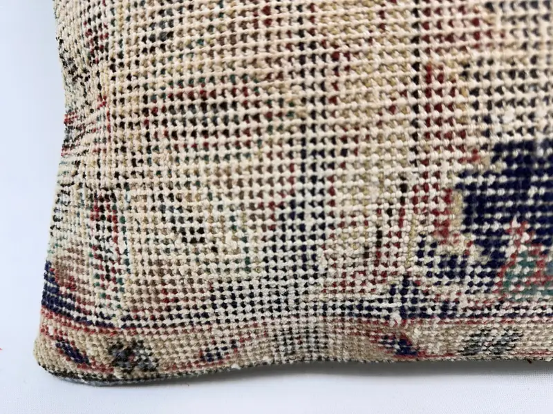 Aztec Pillow Case, Vintage -Kilim -Kissen, türkische Teppichkissen, 12x20 Blue Pillow Hülle, Innenarchitektin Kissen, Kissen, ethnischer Kilimteppichkissen Kissen - 2