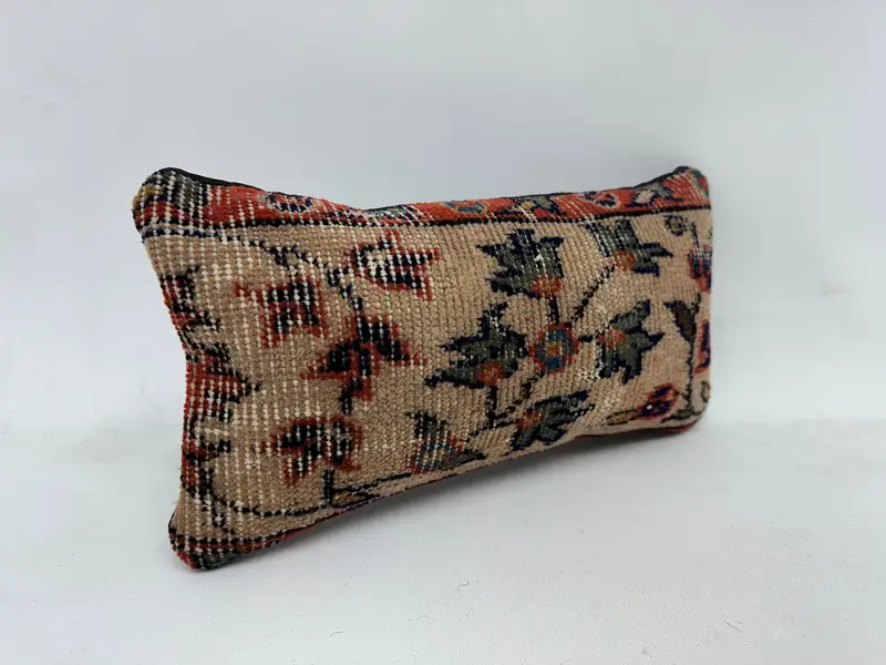 Boho Pillow, Tapestry Pillow Case, 8x16 Beige Pillow Cover, Nomadic Cushion, Throw Kilim Pillow, Pillow Cover, Pillow for Couch - 3