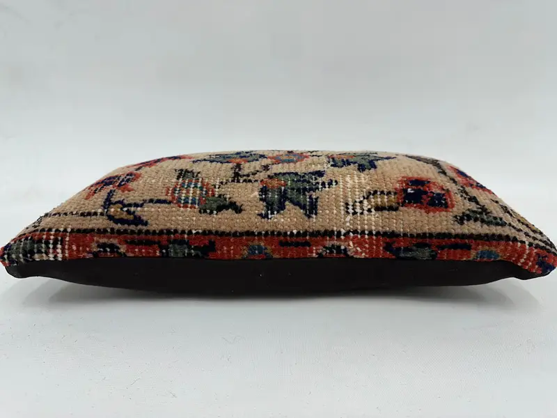 Boho Pillow, Tapestry Pillow Case, 8x16 Beige Pillow Cover, Nomadic Cushion, Throw Kilim Pillow, Pillow Cover, Pillow for Couch - 5