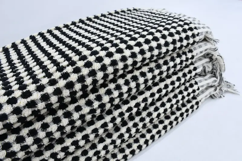 68x36 Cotton Pom Pom Towel, Quick-dry towel, Personalized Gift For Him, Personalized Turkish Towel, Custom Beach Towel, Customized Turkish Towel - 4