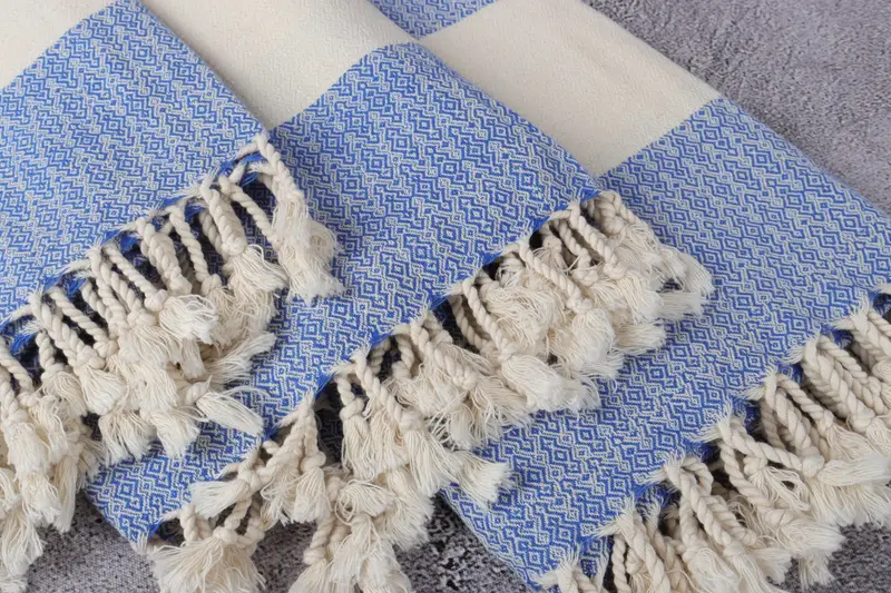 Unique Wedding Gift, Family Gift Basket, 68x36 Cotton Diamond Towel, Custom Towel, Bridesmaid Gift, Bridal Shower Favor, Lightweight Turkish towel - 5