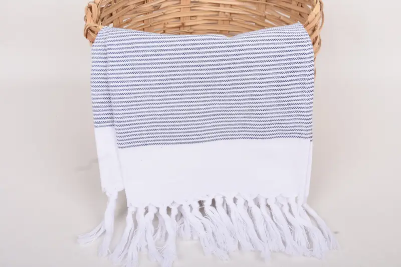 Gym Towel, Turkish Hand Towel, Turkish Tea Towel, Bridesmaid Gifts, 40x18 Cotton Striped Towel, Gift For Wedding Day, Best Friend Christmas Gift - 5