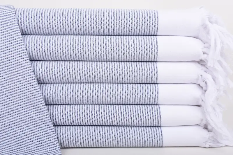Gym Towel, Turkish Hand Towel, Turkish Tea Towel, Bridesmaid Gifts, 40x18 Cotton Striped Towel, Gift For Wedding Day, Best Friend Christmas Gift - 1