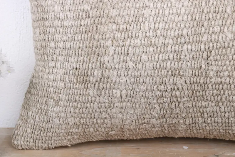 Hediye yastığı, desen atma yastığı, 16x24 bej yastık kapağı, boho yastık sham kapağı, vintage Kilim yastığı, yastık sham, veranda yastık sham - 3