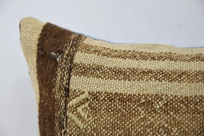 12x24 Brown Pillow Cover, Cushion Case, Turkish Kilim Pillow, Turkish Pillow, Sofa Pillow Cover, Comfy Throw Cushion Case, Boho Pillow - 2