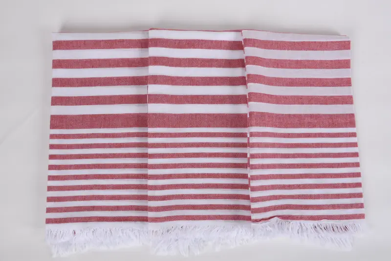 Cotton towel, 68x40 Cotton Striped Towel, Handwoven Turkish Towel, Bridesmaid Gifts, Boyfriend Christmas Gift, Organic Towel, Fouta towel - 6