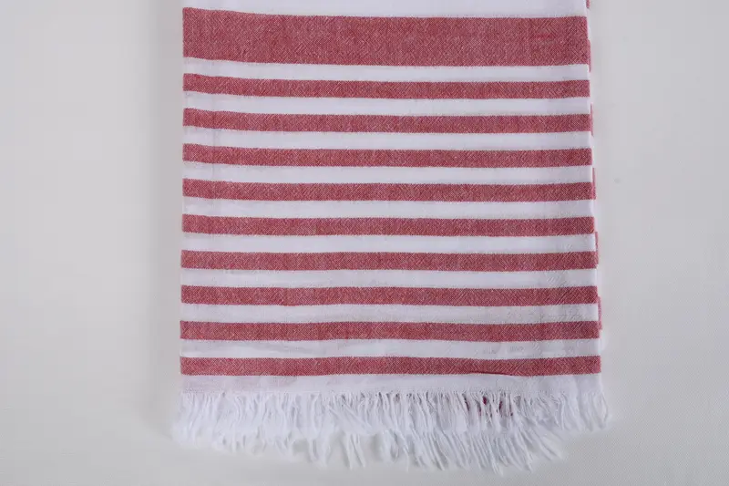 Cotton towel, 68x40 Cotton Striped Towel, Handwoven Turkish Towel, Bridesmaid Gifts, Boyfriend Christmas Gift, Organic Towel, Fouta towel - 3