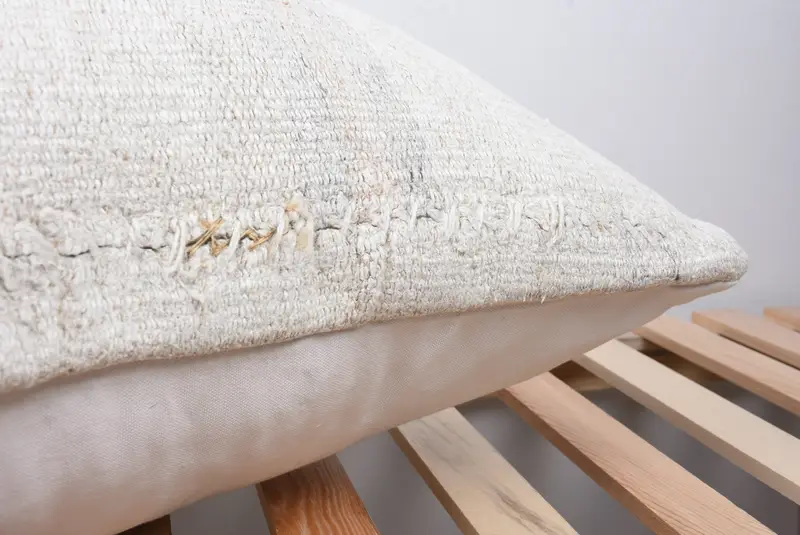 Cushion Case, Kilim Pillow, Authentic Pillow, Meditation Pillow Case, Boho Pillow, Antique Pillows, Ethnic Cushion, 20x28 White Cushion Cover - 7
