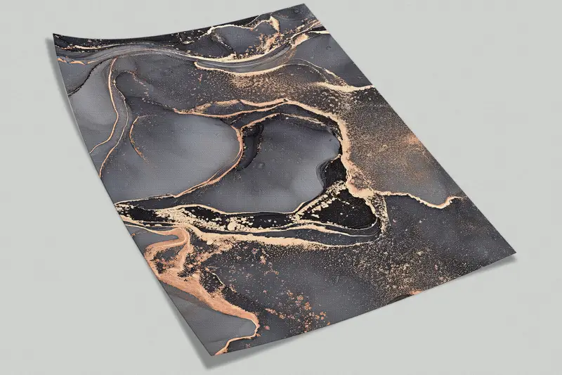 Modern Wall Paper, Gray And Gold Marble, Paper Wall Art, Custom Wall Paper, Gray Marble Wall Print, Marble Wall Paper, - 7
