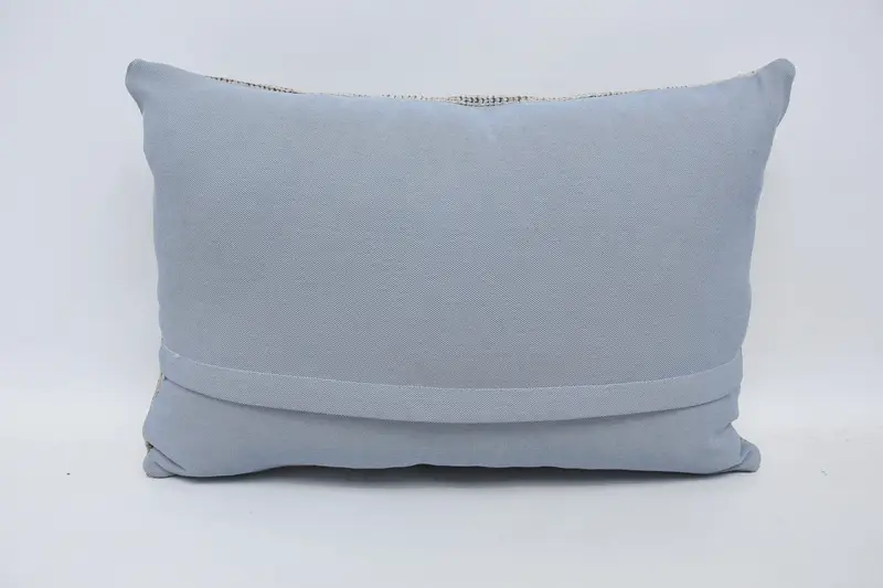 Patio Cushion Case, Turkish Corner Pillow Sham, Pillow Case, Gift Pillow, 16x24 Beige Cushion Case, Pillow for Sofa, Kilim Pillow Cover - 6