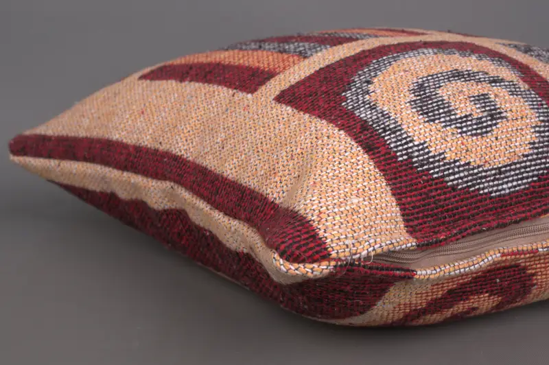 Antique Pillows, Gift Pillow, Throw Kilim Pillow, Turkish Corner Pillow Case, Pillow Sham, Yoga Cushion, 18x18 Red Cushion Cover - 5