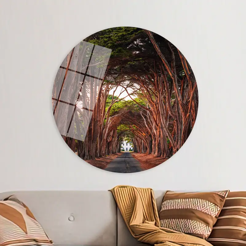 魅惑の糸杉トンネル キャンバス - おとぎ話の森のシーン