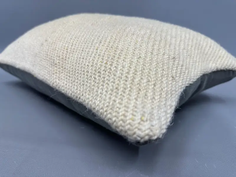 Accent Cushion Cover, Knitted Pillow Sham, Cushion Cover, Antique Pillows, Pillow for Couch, 12x20 Beige Pillow, Boho Pillow Sham Cover - 6