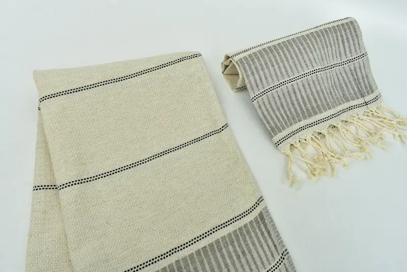 Bathroom Towels, Kitchen Towel, 40x20 Linen Striped Towel, Valentines Day Gift For Him, Summer Gift, Turkish Towel Hand Towel, Spa Towel - 7