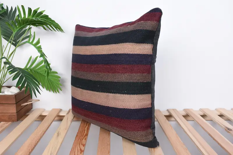 20x20 Red Pillow Case, Accent Pillow Cover, Boho Pillow Sham Cover, Vintage Kilim Pillow, Handmade Kilim Cushion, Cushion Cover - 5