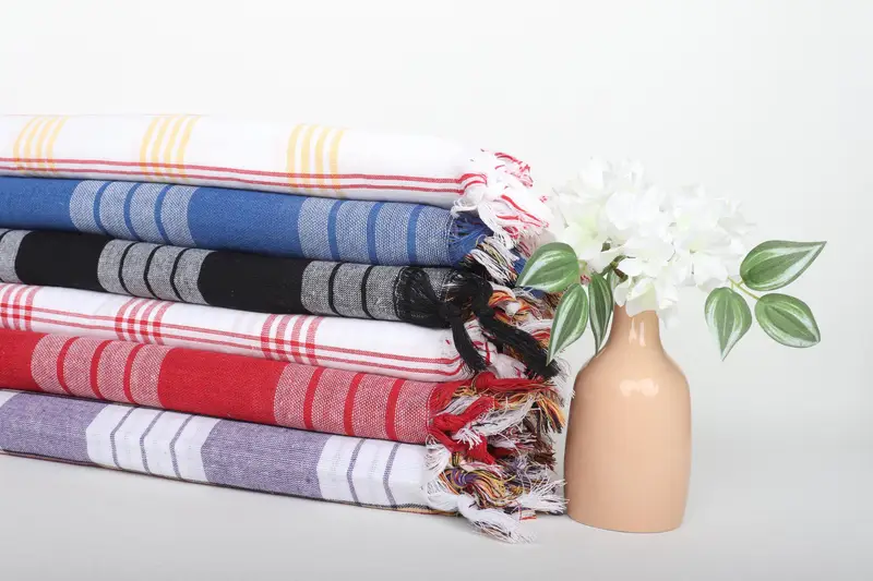 Pool Towels, Bachelor Gift, Handmade Gift, Traditional Turkish peshtemal for hammam, 68x32 Cotton Striped Towel, Gift For Him, Wedding Favors - 2